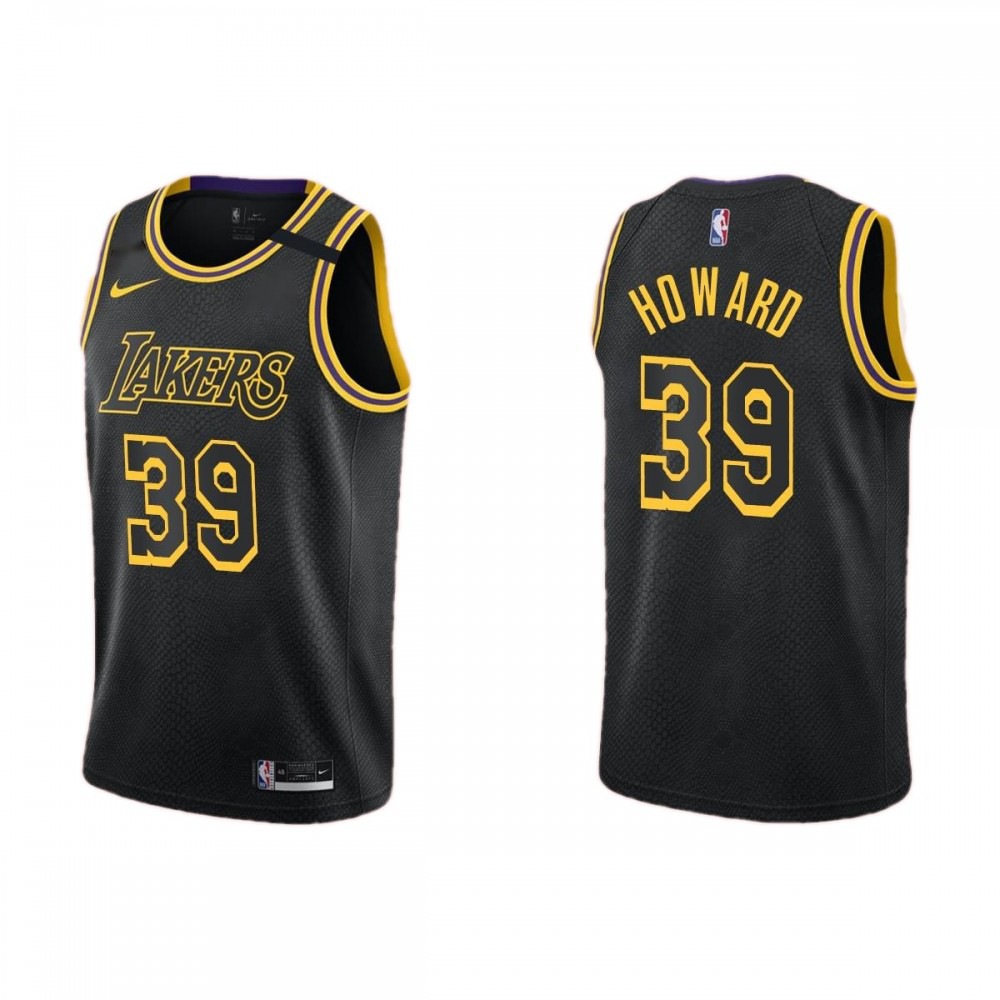 Men's Los Angeles Lakers Dwight Howard #39 Black Swingman NBA Jersey - City Edition-Pro Kit Vault | Brand New 26/27 Sports Jerseys